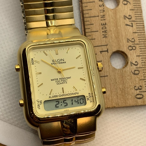 Elgin Sportsman Analog Digital Alarm Chrono Watch - Picture 13 of 15